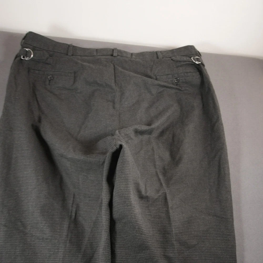 Vintage Polo Ralph Lauren Houndstooth Pleated D-Ring Adjusters Men Pants 42/28